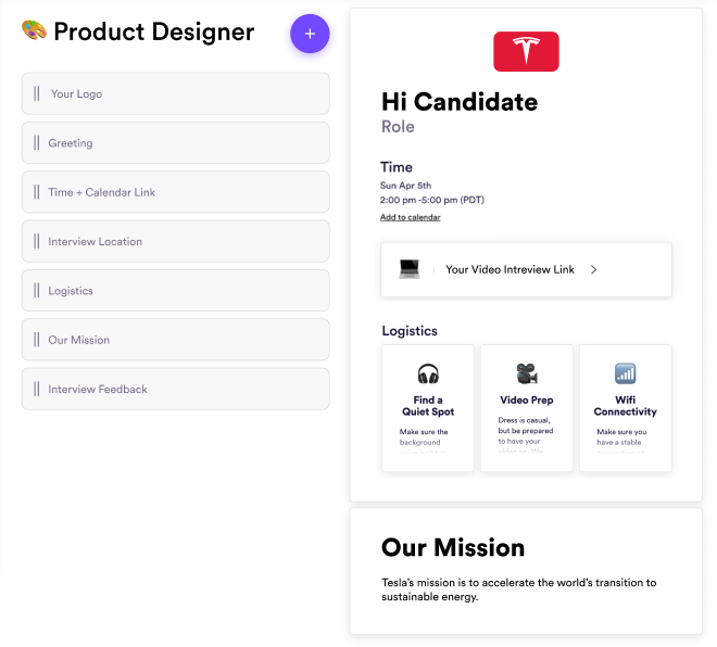 Guide mockup